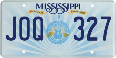 MS license plate JOQ327