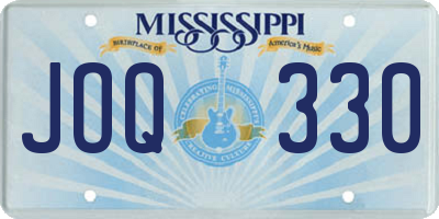 MS license plate JOQ330