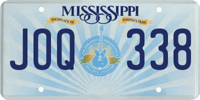 MS license plate JOQ338