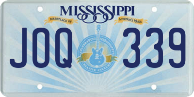 MS license plate JOQ339