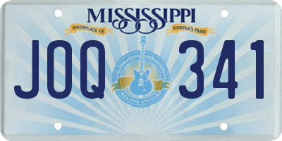 MS license plate JOQ341