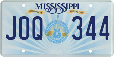 MS license plate JOQ344