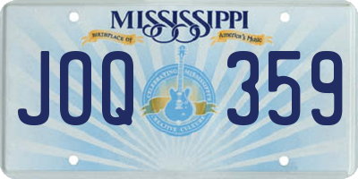 MS license plate JOQ359