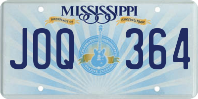 MS license plate JOQ364
