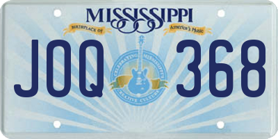 MS license plate JOQ368