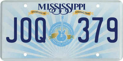 MS license plate JOQ379