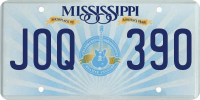 MS license plate JOQ390