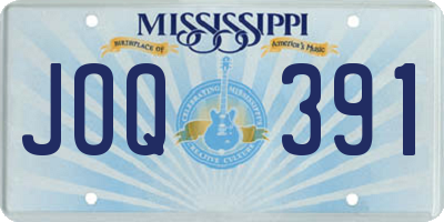 MS license plate JOQ391