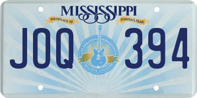 MS license plate JOQ394