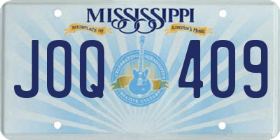 MS license plate JOQ409