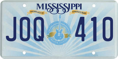 MS license plate JOQ410