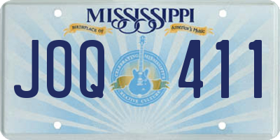 MS license plate JOQ411