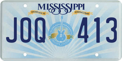 MS license plate JOQ413
