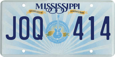 MS license plate JOQ414