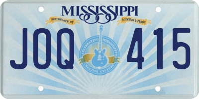MS license plate JOQ415