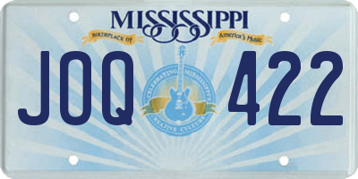 MS license plate JOQ422