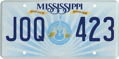 MS license plate JOQ423