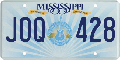 MS license plate JOQ428
