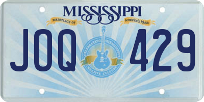 MS license plate JOQ429