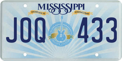 MS license plate JOQ433