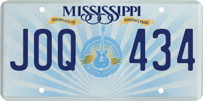 MS license plate JOQ434
