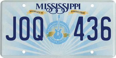 MS license plate JOQ436