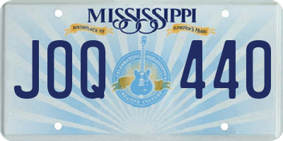MS license plate JOQ440