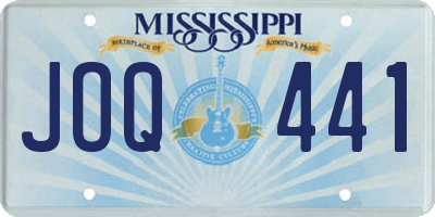 MS license plate JOQ441