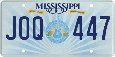 MS license plate JOQ447