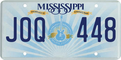 MS license plate JOQ448