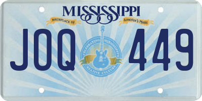 MS license plate JOQ449