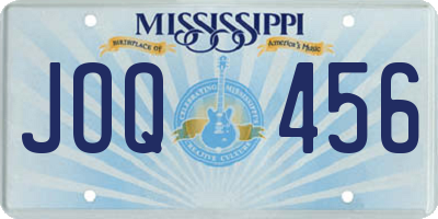 MS license plate JOQ456