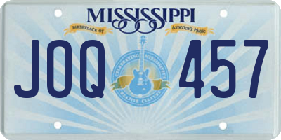 MS license plate JOQ457