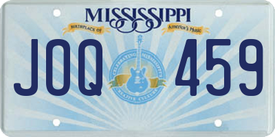 MS license plate JOQ459