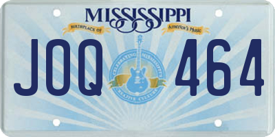MS license plate JOQ464