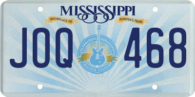 MS license plate JOQ468