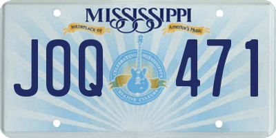 MS license plate JOQ471