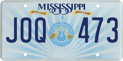 MS license plate JOQ473