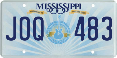 MS license plate JOQ483