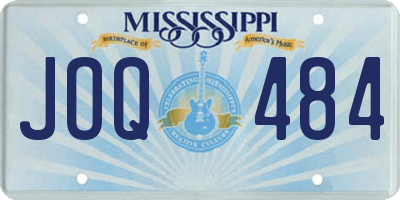 MS license plate JOQ484