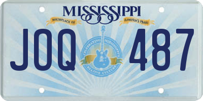 MS license plate JOQ487