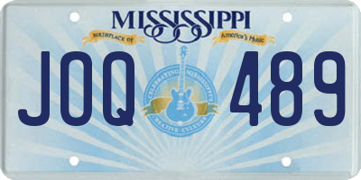 MS license plate JOQ489