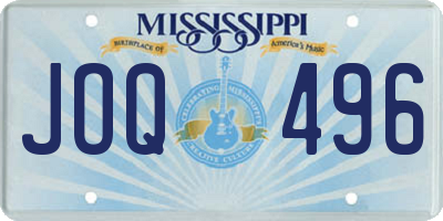 MS license plate JOQ496