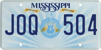MS license plate JOQ504