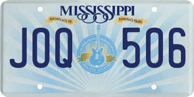 MS license plate JOQ506