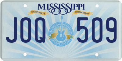 MS license plate JOQ509