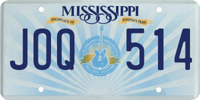 MS license plate JOQ514