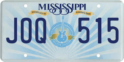 MS license plate JOQ515