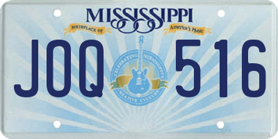 MS license plate JOQ516