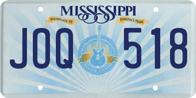 MS license plate JOQ518